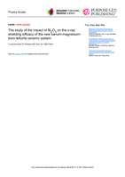The study of the impact of Bi2O3 on the x-ray shielding efficacy of the new barium-magnesium-boro-tellurite ceramic system