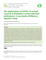 The implications of COVID-19 on food security in Zimbabwe's urban informal settlements: A case study of Killarney Squatter Camp