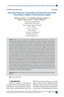 Electricity production, consumption, and manufacturing sector performance in Nigeria: A multi-decade analysis