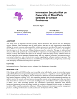Information security risk on ownership of third-party software for African businesses 