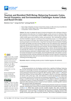 Tourism and resident well-being: balancing economic gains, social dynamics, and environmental challenges across urban and rural divides