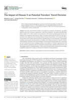 The impact of disease X on potential travelers' travel decision