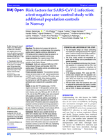 Risk factors for SARS-CoV-2 infection: a test-negative case–control study with additional population controls in Norway