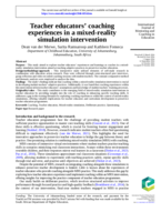 Teacher educators' coaching experiences in a mixed-reality simulation intervention