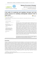 Cyber policy for monitoring and regulating cyberspace and cyber security measures for combating technologically enhanced crime in South Africa