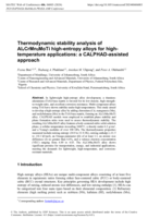 Thermodynamic stability analysis of Al x CrMn 5 MoTi high-entropy alloys for high-temperature applications: A CALPHAD-assisted approach