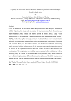 Exploring the Interactions between Monetary and Macro-prudential Policies for Output Growth in South Africa