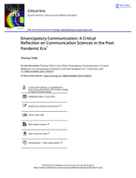 Emancipatory communication: A critical reflection on communication sciences in the post-pandemic era