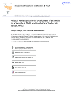 Critical reflections on the usefulness of eConnect to a sample of child and youth care workers in South Africa