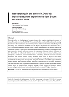 Researching in the time of COVID Doctoral student experiences from South Africa and India 