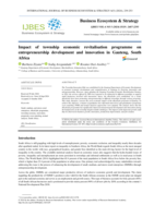 Impact of township economic revitalisation programme on entrepreneurship development and innovation in Gauteng, South Africa