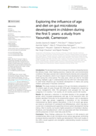 Exploring the influence of age and diet on gut microbiota development in children during the first 5 years: a study from Yaoundé, Cameroon