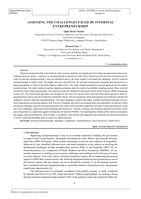 Assessing the challenges faced by informal entrepreneurship