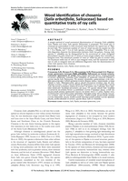 Wood identification of chosenia (Salix arbutifolia, Salicaceae) based on quantitative traits of ray cells