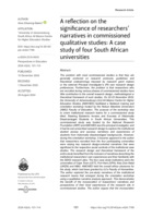A reflection on the significance of researchers’ narratives in commissioned qualitative studies: A case study of four South African universities