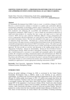 Growing food security: A proposed framework for sustainable and appropriate innovations for small-scale urban farming