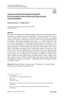 Towards an optimal renewable energy mix for the European Union: Enhancing energy security and sustainability