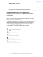 Measuring Malaysian youth leadership competencies: validation and development of instrument
