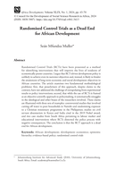  Randomised trials as a dead-end for African development
