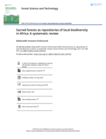 Sacred forests as repositories of local biodiversity in Africa: A systematic review