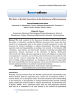 The roles of quality supervision in the attainment of doctorateness