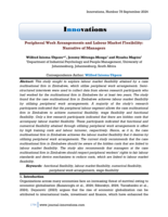 Peripheral work arrangements and labour market flexibility: Narrative of managers