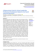 A measurement scale for school leadership professional development needs for the fourth industrial revolution