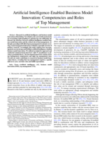  Artificial intelligence-enabled business model innovation: Competencies and roles of top management