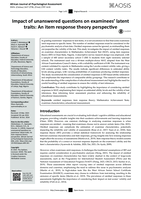 Impact of unanswered questions on examinees’ latent traits: An item response theory perspective