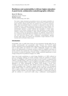 Resilience and sustainability in African higher education: A post-Covid, collaborative autoethnographic reflection