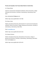 Poverty and inequality in the Frances Baard District in South Africa