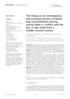 The influence of contemporary and emerging factors on blood lead concentrations among young males in conflict with the law: a case study from a middle-income country