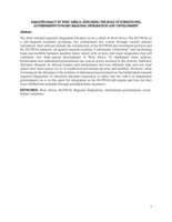 Paradiplomacy in West Africa: Exploring the role of subnational governments toward regional integration and development