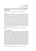 Migration letters safety intervention strategy and organizational safety performance
