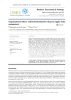 Organisational culture and institutionalisation of green supply chain management