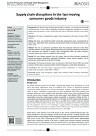 Supply chain disruptions in the fast-moving consumer goods industry