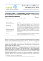 Decoding the impact of digital paradigms on human capital efficacies: An empirical exploration of digital transformation as a moderator in work engagement frameworks