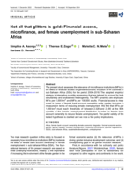 Not all that glitters is gold: Financial access, microfinance, and female unemployment in sub‐Saharan Africa