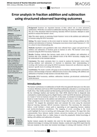 Error analysis in fraction addition and subtraction using structured observed learning outcomes
