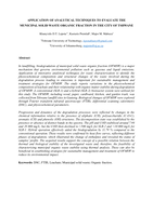 Application of analytical techniques to evaluate the municipal solid waste organic fraction in the City of Tshwane