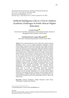 Artificial Intelligence (AI) as a tool to address academic challenges in South African higher education