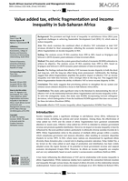 Value added tax, ethnic fragmentation and income inequality in sub-Saharan Africa