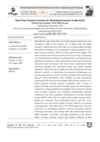 Real-time payment systems for boosting economic productivity