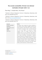 The economic sustainability of formal versus informal marketplaces through vendors' eyes