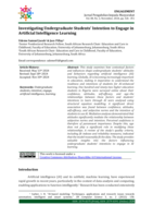 Investigating undergraduate students’ intention to engage in artificial intelligence learning