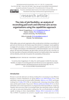 The risks of job flexibility: an analysis of reconciling paid work and informal care across organisations using the capabilities approach