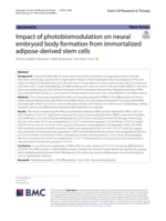 Impact of photobiomodulation on neural embryoid body formation from immortalized adipose-derived stem cells