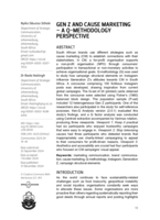 Gen Z and cause marketing -AQ-methodology perspective