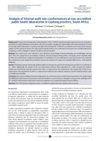 Analysis of internal audit non-conformances at non-accredited public health laboratories in Gauteng province, South Africa
