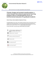 Climate change and societal transformation: a cohort-based international experiential learning program with an interdisciplinary focus on environmental education for graduate students